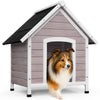 Niche pour Chien Extérieure en Bois 72x65x83cm gris - voonot.com