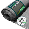 Brise vue occultant en HDPE 90g/m² 1.5x20m avec attaches de fixation gris - voonot.com