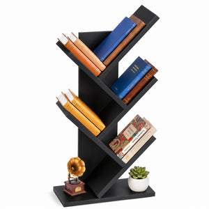Bibliotheque Arbre etagere a Livres 30x16x60cm Noir - voonot.com