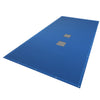 Bache piscine rectangulaire double couche en Polyethylene 160 gr/m2 avec filet ecoulement 4x8m Bleue - voonot.com