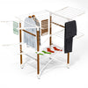 Etendoir a linge deluxe pliable grande capacite 173x94x123cm style bois blanc - voonot.com