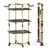 Sechoir a linge vertical tour etendoir pliable 3 niveaux 99x69x135.5 cm style bois noir - voonot.com
