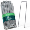 Lot de 50 piquets de fixation pour jardin U 150x30mm en acier galvanise - voonot.com
