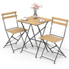 Ensemble bistro extérieur 1 table 2 chaises bois - voonot.com