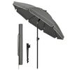 Parasol de jardin 2m avec ancrage sol et sac de transport Gris - voonot.com