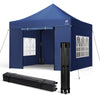 Tonnelle de jardin renforcée 3x3m pliable Barnum avec 4 parois latérales et fenêtres bleu - voonot.com