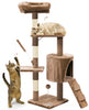 Arbre a chat 112cm multi niveaux Griffoir et niche Marron - voonot.com