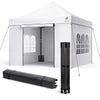 Tonnelle de jardin renforcée 3x3m pliable Barnum avec 4 parois latérales et fenêtres blanc - voonot.com