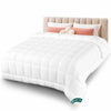Couette temperee doux avec rembourrage polyester 300gsm 260x240cm blanc - voonot.com