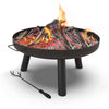 Brasero Exterieur en Metal avec Grille Tisonnier diametre 60cm noir - voonot.com