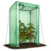 Serre de jardin Serre tomates avec grande porte enroulable bache PE renforcee 135g/m2 100x50x150cm Vert - voonot.com