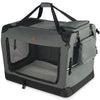 Sac transport pliable chien chat caisse cage portable 82x60x60cm gris - voonot.com