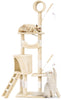 Arbre a chat 155cm multi niveaux Griffoir et niche Beige - voonot.com