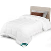 Couette temperee doux avec rembourrage polyester 300gsm 135x200cm blanc - voonot.com