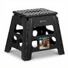 Tabouret pliant antiderapant 37x30x32.5 cm plastique noir - voonot.com