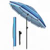 Parasol de jardin 2m avec ancrage sol et sac de transport Bleu mixte - voonot.com
