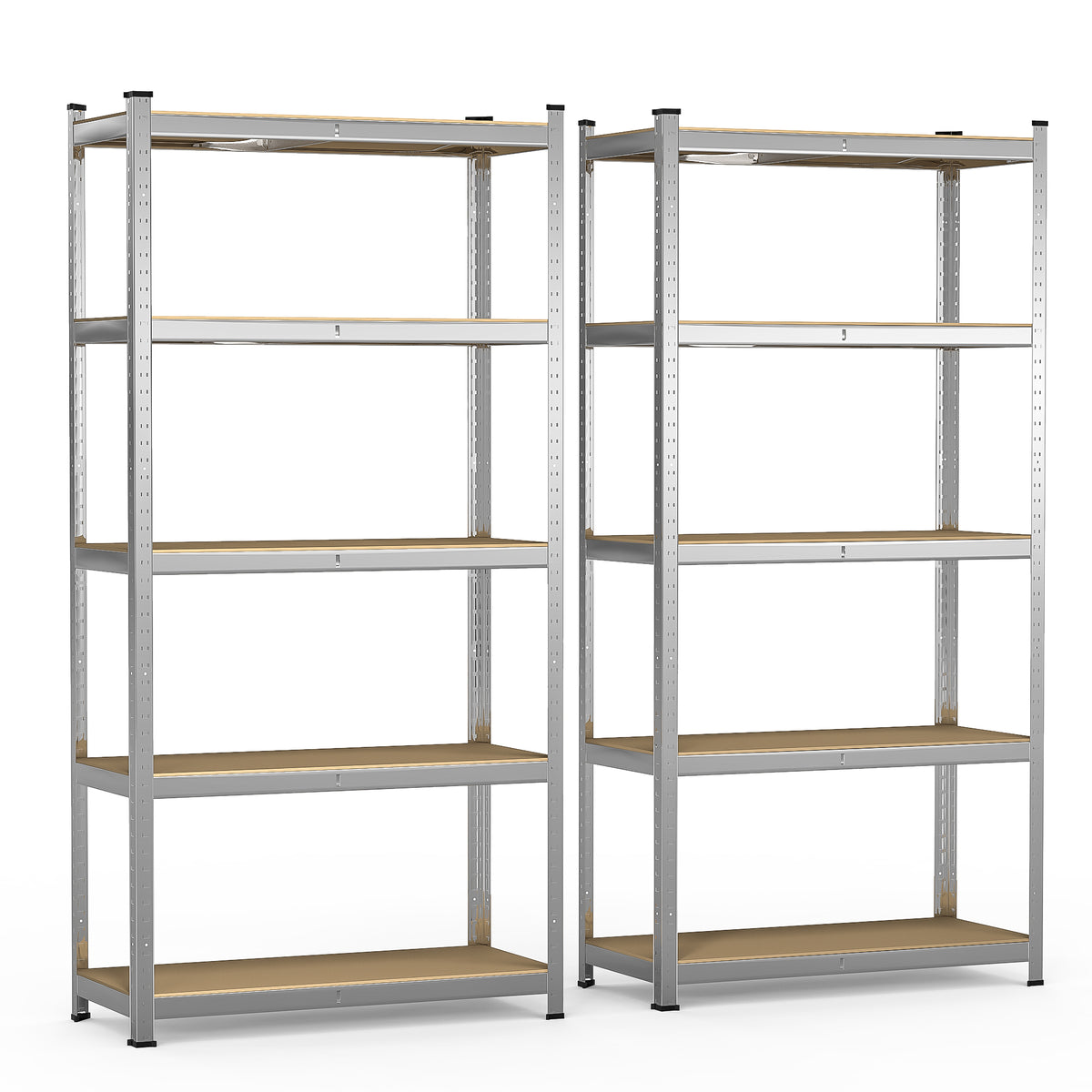 Lot de 2 etageres de rangement charge lourde robuste 5 niveaux 180x90x40cm - voonot.com