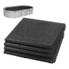 Bache a bulle piscine 120 microns rectangulaire decoupable 450x220cm noir - voonot.com