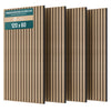 Lot de 4 panneaux acoustiques muraux Tasseaux en bois MDF avec feutre noir 120x60x2.1cm chêne clair - voonot.com