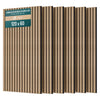 Lot de 6 panneaux acoustiques muraux Tasseaux en bois MDF avec feutre noir 120x60x2.1cm chêne clair - voonot.com