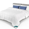 Couette temperee doux avec rembourrage polyester 300gsm 220x240cm blanc - voonot.com