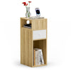 Table de chevet d’appoint avec tiroir et compartiment 25x30x66cm naturel - voonot.com