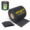 Brise vue occultant PVC 450g/m2 19cm x 70m Noir - voonot.com