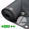 Brise vue occultant en HDPE 230g/m² 1.8x20m avec attaches de fixation anthracite - voonot.com