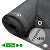 Brise vue occultant en HDPE 230g/m² 1x20m avec attaches de fixation anthracite - voonot.com