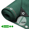 Brise vue occultant en HDPE 230g/m² 1x20m avec attaches de fixation vert - voonot.com