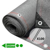 Brise vue occultant en HDPE 230g/m² 1x20m avec attaches de fixation gris - voonot.com