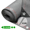 Brise vue occultant en HDPE 230g/m² 1.5x20m avec attaches de fixation gris - voonot.com