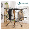 Etendoir a linge deluxe pliable grande capacite 173x94x123cm style bois noir - voonot.com