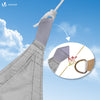 Voile d'ombrage Triangle en Polyester Imperméable avec Kit de Montage 5x5x5m Gris Clair - voonot.com