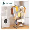 Sechoir a linge etendoir renforce 4 niveaux 125x62x173cm gris - voonot.com