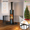 Barriere de securite cheminee pliable 3.75M 6 panneaux noir - voonot.com