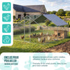 Enclos poulailler en metal galvanise et grillage avec bache PE 300x300x200cm - voonot.com