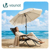 Parasol de jardin 2m avec ancrage sol et sac de transport Beige - voonot.com