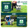 Agenouilloir tabouret de jardin 2 en 1 avec pochette de rangement EVA gris