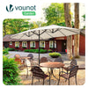 Parasol Jardin Double Aluminium 270 x 460 cm beige - voonot.com