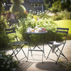 Ensemble bistro extérieur 1 table 2 chaises acier gris - voonot.com