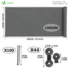 Brise vue occultant en HDPE 150g/m² 1.5x20m avec attaches de fixation gris - voonot.com