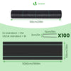Toile de paillage contre les mauvaises herbes 50Mx1M avec 100 piquets Anti-UV 100g/m2 - voonot.com