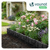Lot de 175 pcs Bordure de jardin imitation pierre facile a installer 26.7m noir - voonot.com