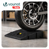 Lot de 2 Rampes de Trottoir en Polypropylene 25x27x7 cm Noir - voonot.com