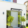 Auvent de porte marquise 120x80 cm en Polycarbonate anti UV Anthracite - voonot.com