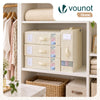 Lot de 6 Sacs de Rangement Drap de Lit Pliable 38,5x33x12cm Beige - voonot.com