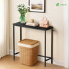Console table style industriel en metal et MDF 75x24x75 cm Noir - voonot.com
