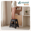 Tabouret pliant antiderapant 39x32x40 cm plastique noir - voonot.com