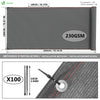 Brise vue occultant en HDPE 230g/m² 1.8x20m avec attaches de fixation gris - voonot.com